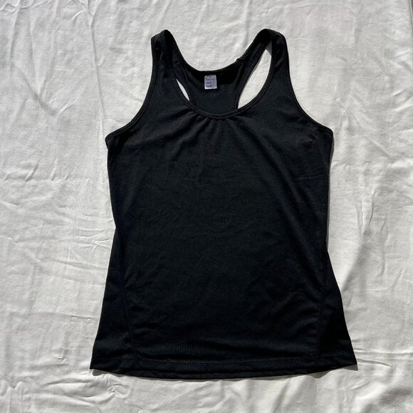 Plain black racerback style workout tops x3 - Size M - Picture 3 of 12
